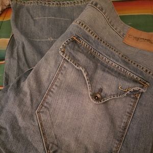 ED HARDY BOOT CUT BUTTON FLY JEANS